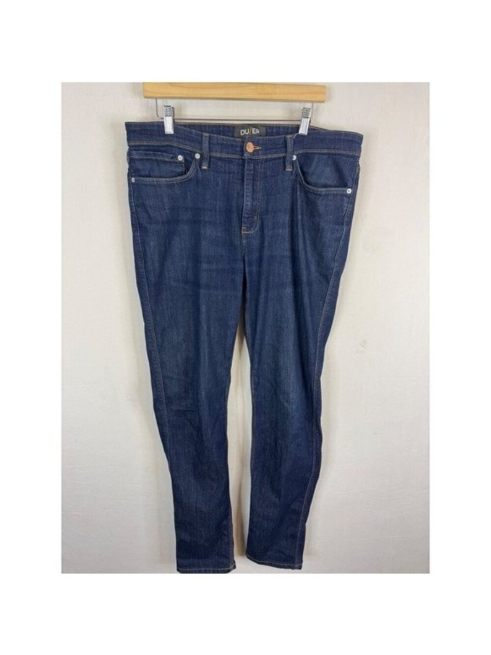 DU/ER L2X Performance Denim Slim Fit Jeans Dark Wash Indigo 36x34 COOLMAX